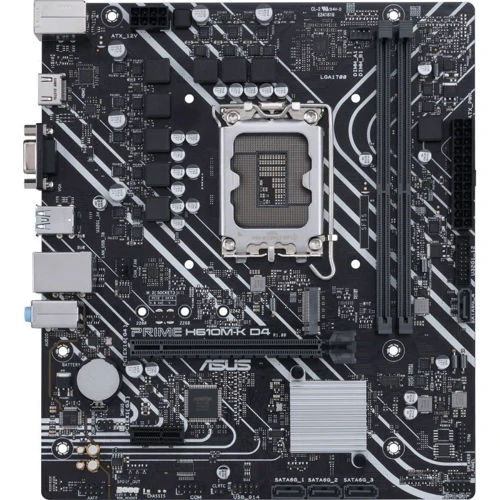 ASUS PRIME H610M-K D4 ARGB: Роз'єми на задній панелі USB 3.2 Gen 1, USB 2.0