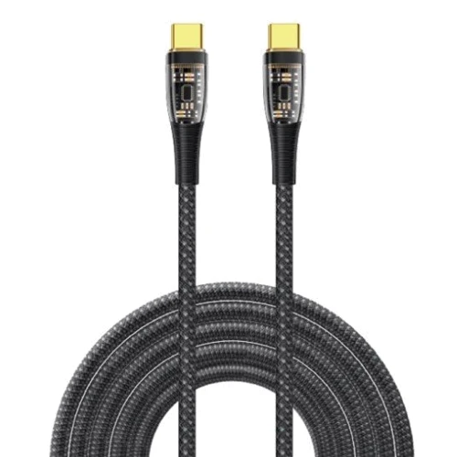 Кабель WIWU Data Cable Series USB-C to USB-C 100W 2m Black(TM02): Тип USB-C - USB-C