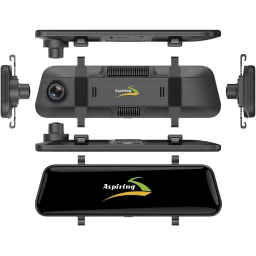 Зеркало-накладка заднего вида с 4K регистратором Aspiring MAXI 4 SpeedCam: Угол обзора, градусов 170