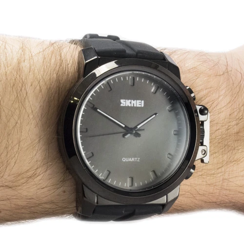 Наручные часы Skmei 1208 Black Silicone: Водонепроницаемость 3 ATM
