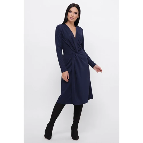 Платье FashionUp PL-1795C 42 синее повседневное удлиненное миди