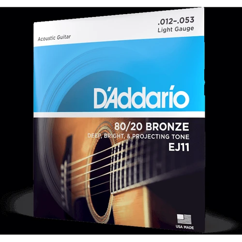 Струна для гитар Струны D'ADDARIO EJ11 80/20 BRONZE REGULAR LIGHT (12-53): Тип Комплект струн