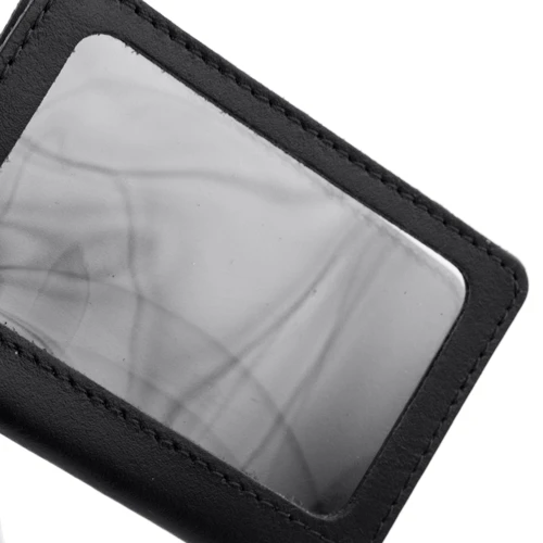 Чоловіча обкладинка для ID-паспорта DNK Leather чорна (DNK-mini-oknoR-colJ): Матеріал Натуральная кожа