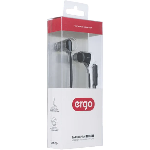 Наушники Ergo VM-110 Black: Тип крепления без креплений
