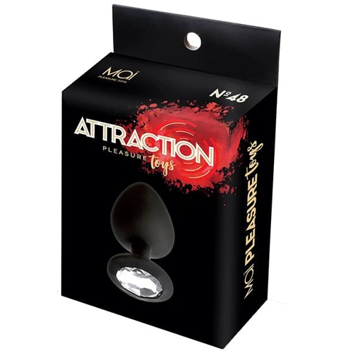Анальная пробка с кристаллом MAI Attraction Toys №48 Black М