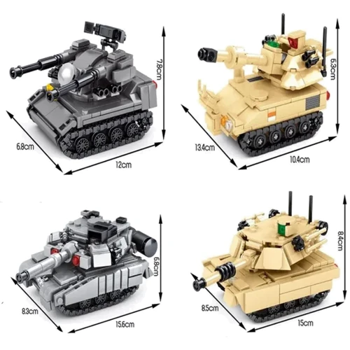 Конструктор LimoToy танк, фигурки, 4 вида, от 273 дет. (KB 185) фото 5