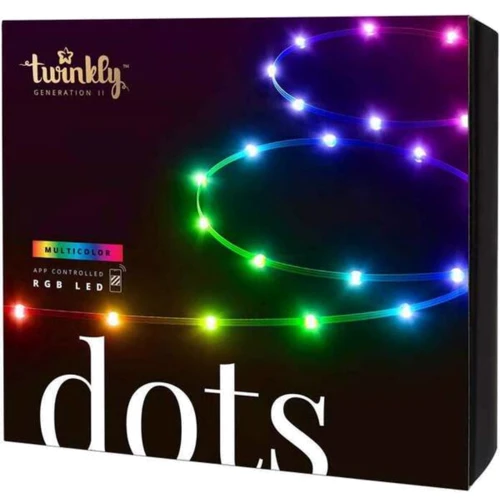Гирлянда Smart LED Twinkly Dots Lights RGB 400 Gen II IP44 20м кабель прозрачный