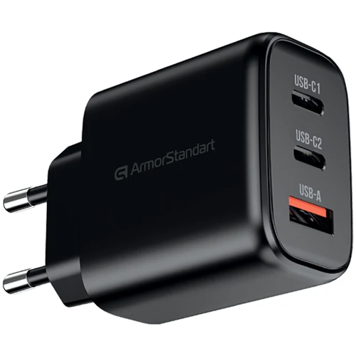 Зарядний пристрій ArmorStandart Wall Charger Resolute Power ARP-621 65W GaN Black (ARM70023)
