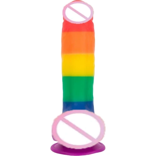 Райдужний фалоімітатор ADDICTION - JUSTIN - 8 "- RAINBOW