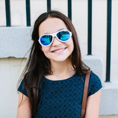 Детские солнцезащитные очки Babiators Wicked White Blue Lenses (7-14 лет) фото 5