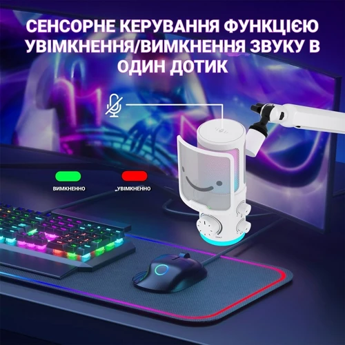Конденсаторний мікрофон USB Fifine TAM6W White фото 11