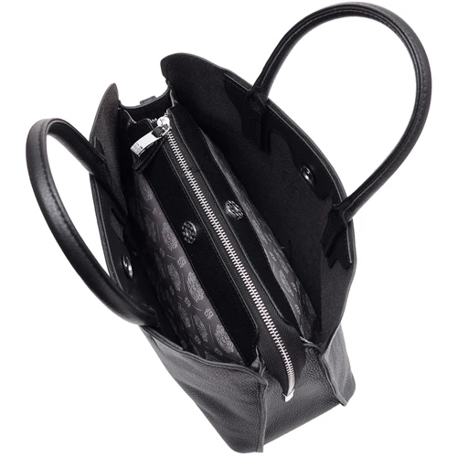 Женская сумка тоут Der Flinger черная (SHIDF8103-black): Тип ручки Со съемным ремнем, С двумя ручками, Плечевой ремень, Короткая ручка