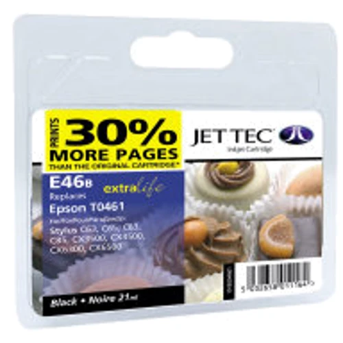 Картридж Jet Tec Epson Stylus C63/C65/C83 Black (110E004601/101E004601)