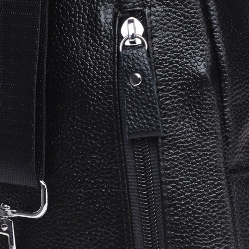 Чоловіча сумка-слінг Borsa Leather чорна (K15058-black): Стиль Повсякденний (Casual)