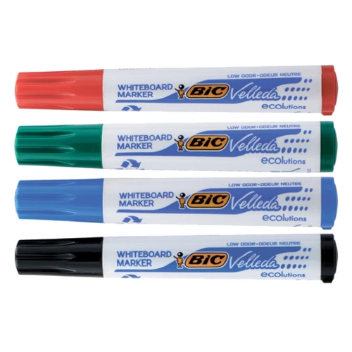 Набір маркерів для дошок сухостираємих 4 шт BIC Velleda 1.7 мм кольоровий (3086120017040): Тип змиваються