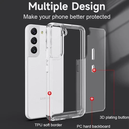 Аксесуар для смартфона Mobile Case TPU+PC Metal Buttons Clear для Samsung S711 Galaxy S23 FE: Тип накладка на заднюю часть