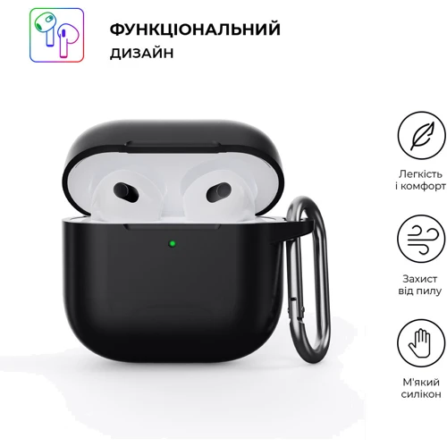 Чохол ArmorStandart Hang Case Black (ARM81277) для Apple AirPods 4 фото 1