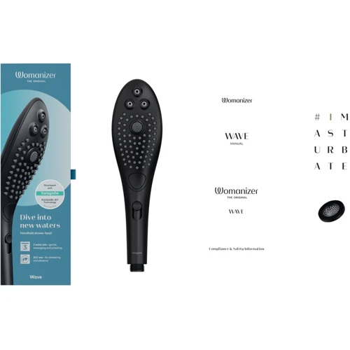 Насадка-стимулятор для душа 2в1 Womanizer Wave Black