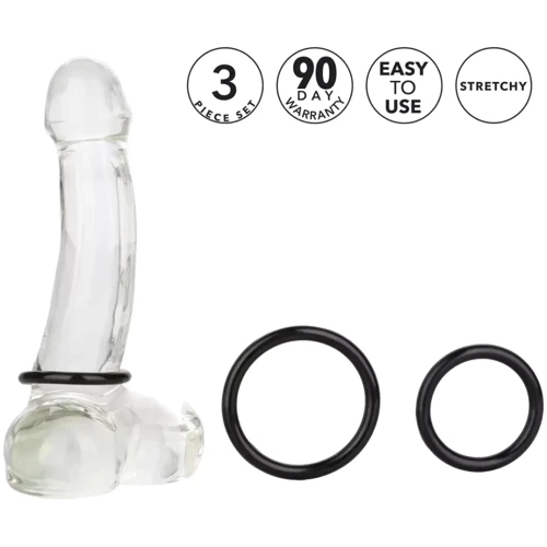 Эрекционные кольца California Exotic Novelties - Tri - Ring, 3 шт (чёрные)