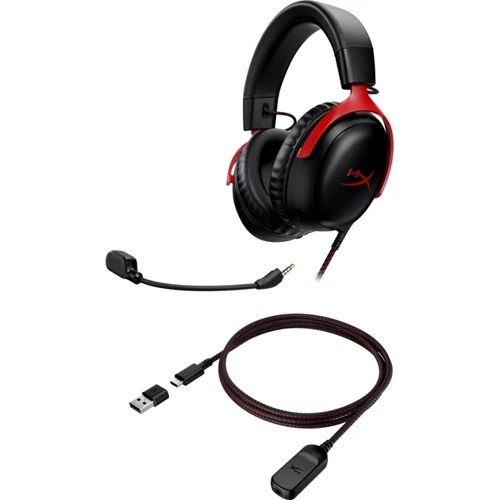 Навушники HyperX Cloud III 3.5mm/USB-A/USB-C Black/Red (727A9AA): Діапазон частот (Гц) 10 - 21000