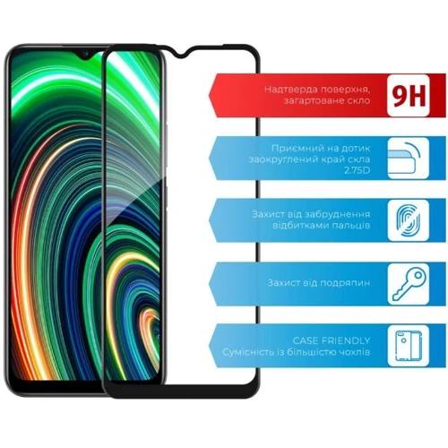Аксессуар для смартфона ACCLAB Tempered Glass Full Glue Black for Realme C25Y: Совместимость Realme C25Y