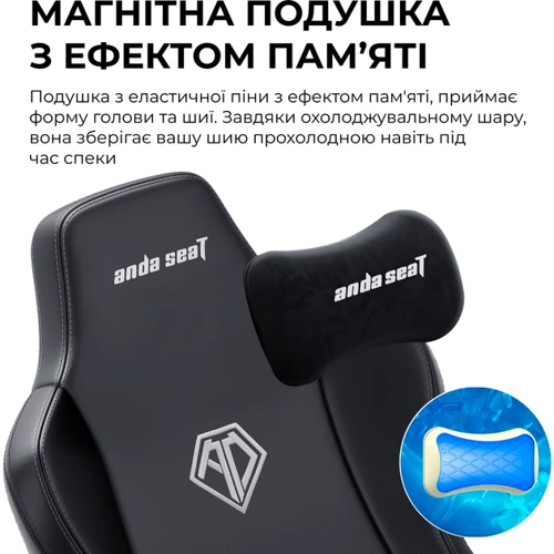 Кресло игровое Anda Seat Novis Plus Fabric Grey Size XL (AD23YC-XL-01-G-F-G04)