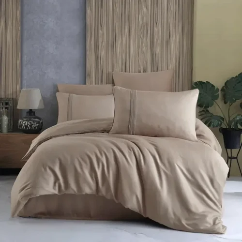 Комплект постільної білизни HOBBY Silk Modal шовк-модал Євро Капучіно (606556_2,0) фото 9