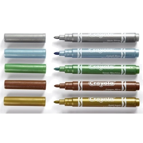 Фломастери кольору металік (5 шт), Crayola: Кількість кольорів 5