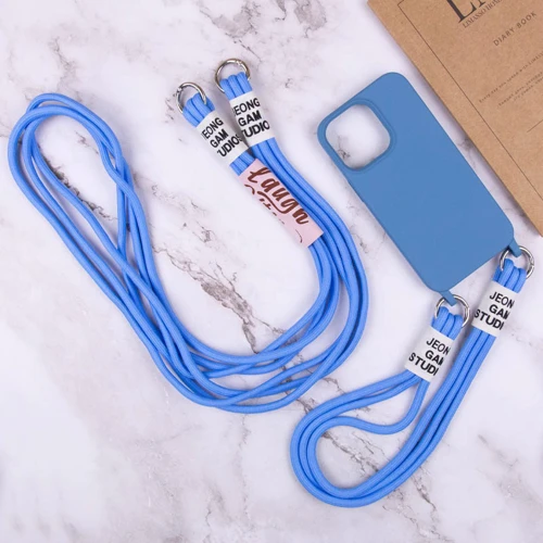 Чехол для iPhone TPU Case two straps California Cosmos Blue for iPhone 13 Pro фото 5