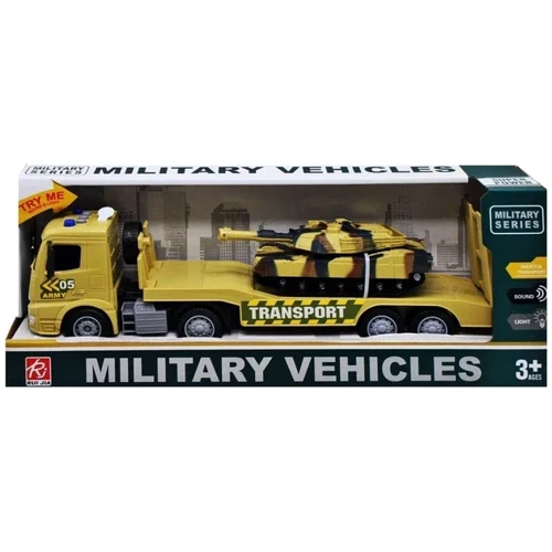 Автовоз інерційний RUI JIA з танком, світло, звук (хакі) (RJ3365): Виробник RUI JIA