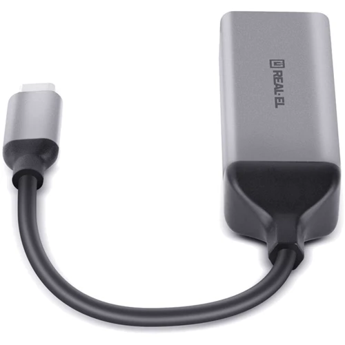 Адаптер REAL-EL Adapter USB-C to RJ45 CE-150 Space Grey (EL123110004) фото 5