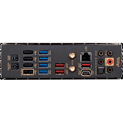 MSI MEG X570S ACE MAX: Разъемы на задней панели USB 2.0, USB 3.2 Gen 1, USB 3.2 Gen 2