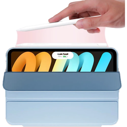 Аксессуар для iPad BeCover Case Book Soft TPU Tri Fold Light Blue for iPad Mini 7 2024 (712447): Особенности Складывается в подставку, Стильный внешний вид, Надежная защита от царапин и загрязнений, Приятен на ощупь