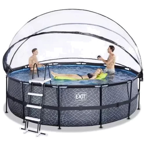 Бассейн EXIT Toys с куполом камень 450х122 см фильтр картридж (30.42.15.00) фото 2
