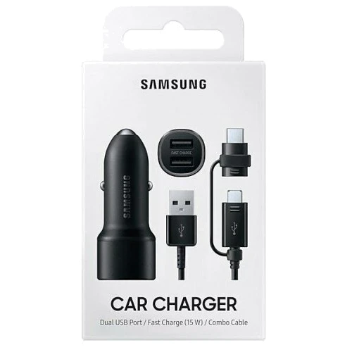 Зарядний пристрій Samsung Car Charger 15W ULC Dual Fast with Cable Black (EP-L1100WBEGRU) фото 6
