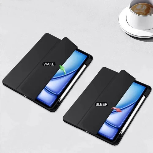 Аксессуар для iPad BeCover Soft Edge TPU with Pencil mount Black for iPad Air 13 (2024 / 2025) (711711): Особенности отделение для стилуса, Удобно держать в руке, Стильный дизайн, Стильный внешний вид, Складывается в подставку, Приятен на ощупь