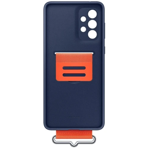 Чохол для телефона Samsung Silicone Cover with Strap Navy (EF-GA736TNEGRU) для Samsung A736 Galaxy A73 5G: Плівка в комплекті немає