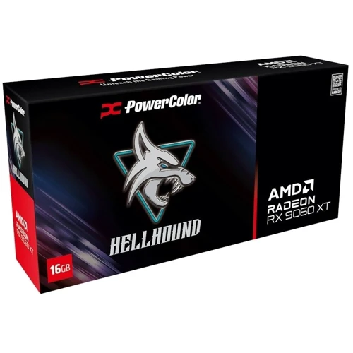 Видеокарта PowerColor Hellhound AMD Radeon RX 9060 XT 8GB GDDR6 (RX9060XT 8G-L/OC)