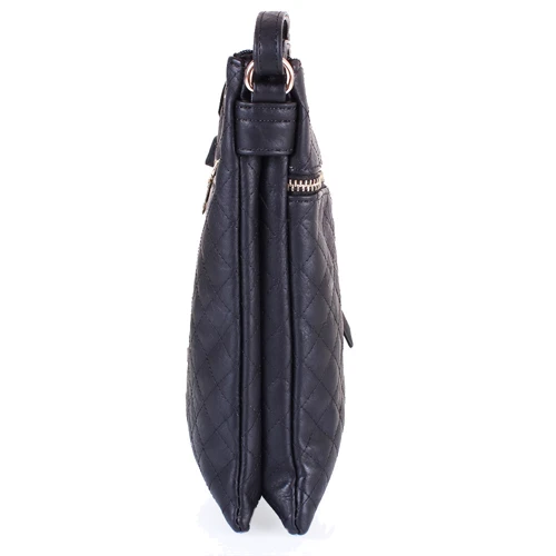Жіноча сумка через плече Jessica чорна (KWPZ8012-black): Матеріал Штучна шкіра
