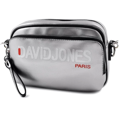 Женская сумка кросс боди David Jones серебристая (7772408)