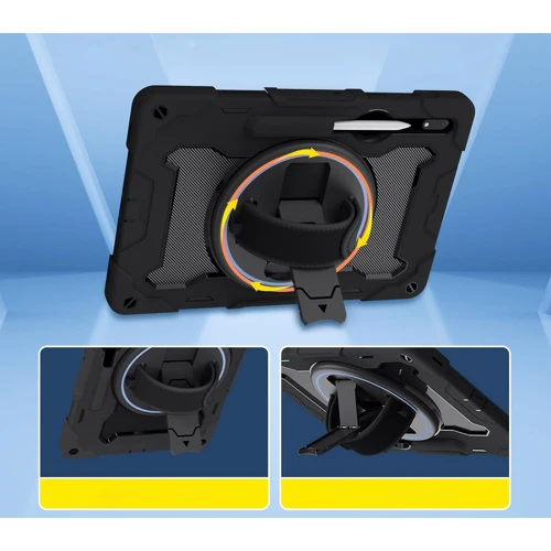 Аксесуар для планшетних ПК BeCover Stand Case Horizontal Handle Black для Samsung X810 Galaxy Tab S9 Plus / S9 FE Plus SM-X610/SM-X616B (712917)