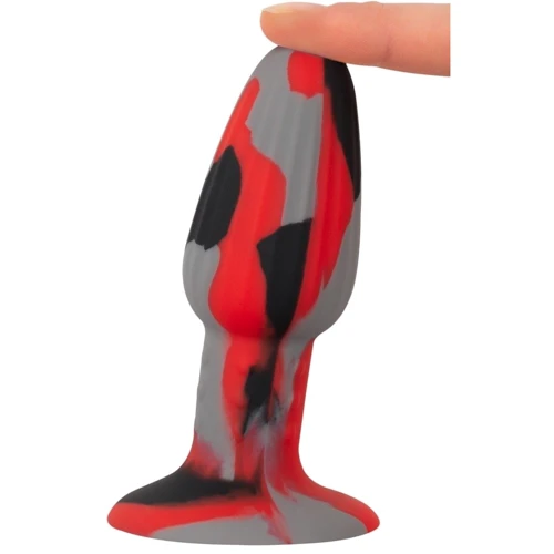 Анальная пробка Anos Tricolour Butt Plug With Suction Cup