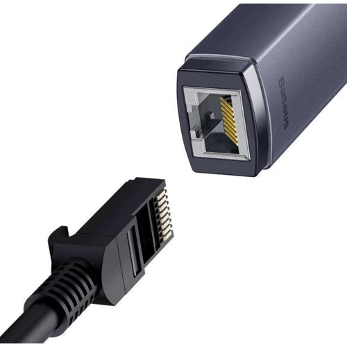 Адаптер Baseus Adapter Lite Series USB to RJ45 Ethernet 1000Mbps Black (WKQX000113) фото 6