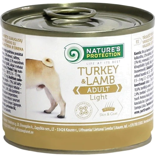 Вологий корм для собак Nature's Protection Adult Light Turkey&Lamb 200 г (KIK24519)