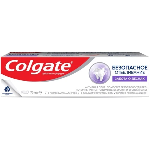 Colgate Зубная паста Безопасное отбеливание Забота о деснах 75 мл: Количество в упаковке, шт 1