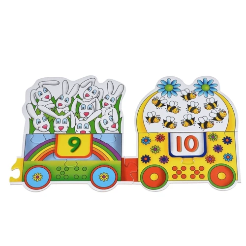 Пазл Same Toy Большой поезд Букв и Цифр