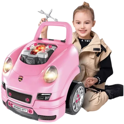 Машина-конструктор: 61 деталь, звук, світло, коробка передач, аксесуари (008-977)