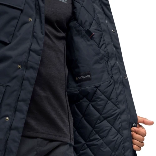 Парку Jack Wolfskin Glacier Canyon Parka 1107673-1010 50 синя зимова з капюшоном та хутром: Тип застібки На молнии