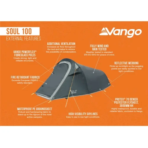 Палатка Vango Soul 100 Deep Blue (TEUSOUL00000001) (930843)