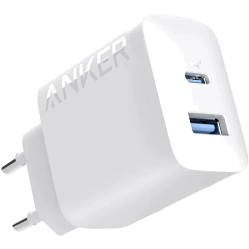Зарядное устройство ANKER Wall Charger PowerPort USB-C+USB 20W White (A2348G21)